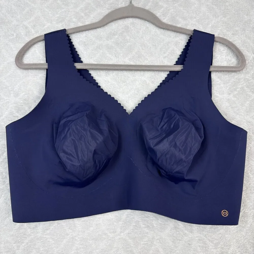 Evelyn & Bobbie Evelyn Bra 2XL Midnight Blue Seamless Wirefree Ultra-Lift Comfy - Picture 5 of 10